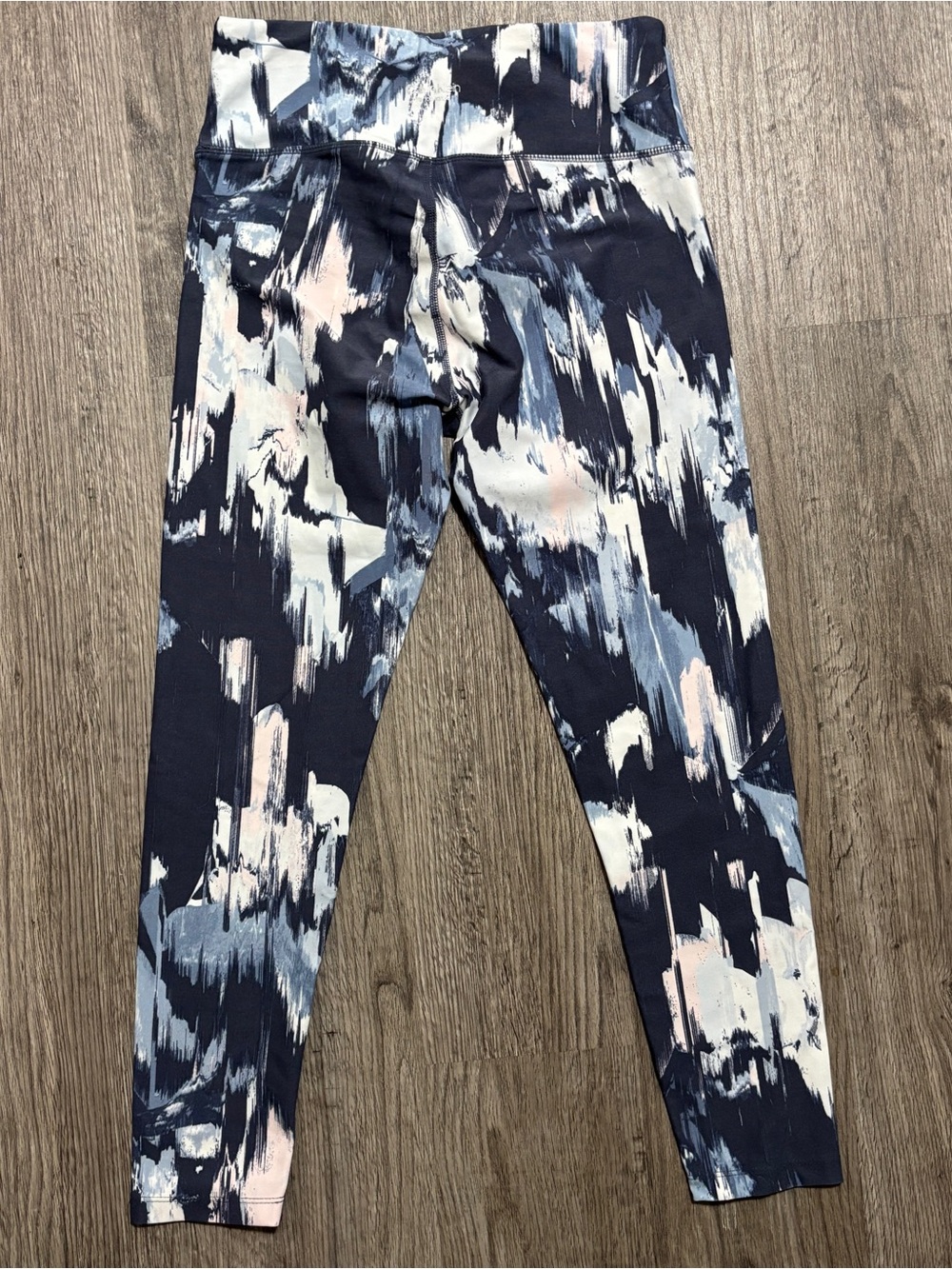 Calvin Klein Navy and White Brushstroke Athletic Shorts